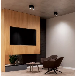 Σποτ Δίφωτο Οροφής Σε Μαύρο Χρώμα 2x GU10 Η:150 Nobby VIOKEF