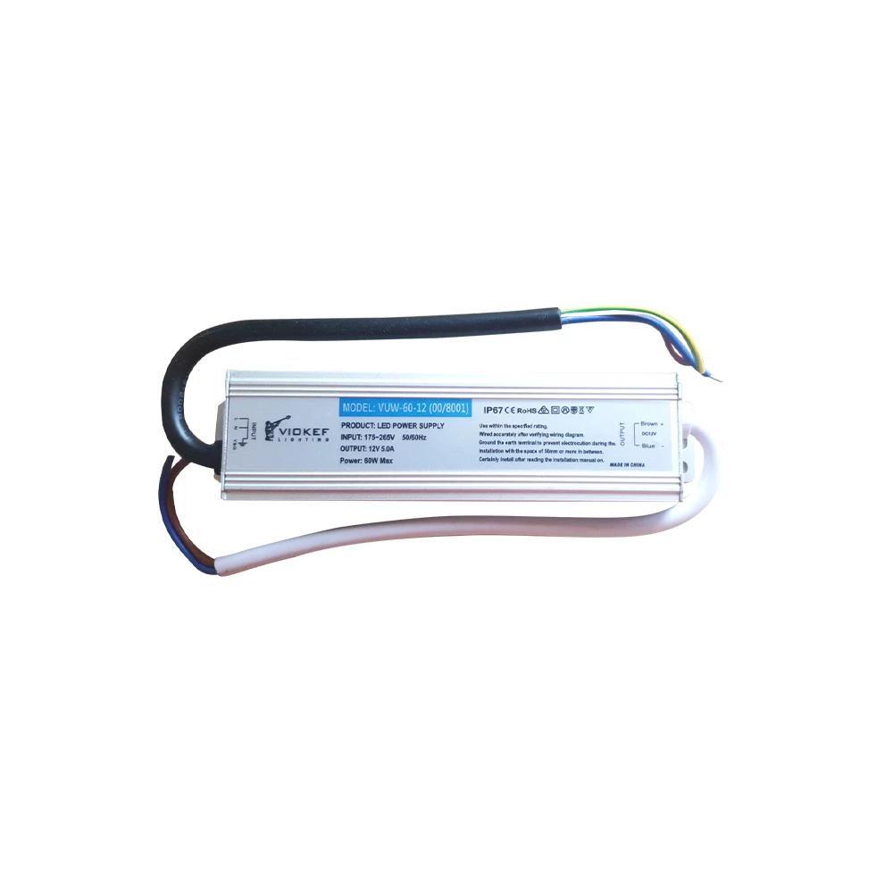 Τροφοδοτικό LED 12V DC 60W IP67 On-Off Viokef