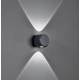 LED Απλίκα Αλουμινίου Σε Ανθρακί 2 x 2W 235Lm 3000K IP54, Ballito VIOKEF