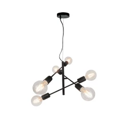 Κρεμαστό Φωτιστικό Πολύφωτο Μεταλλικό Με Γυαλί 6xE27 Freestyle VIOKEF