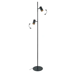 LED Φωτιστικό Δαπέδου Μαύρο 2xGU10 Sid - Viokef