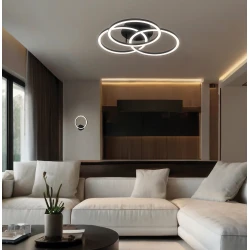 LED Φωτιστικό Οροφής 3/Φωτο Μαύρο 40W Livia