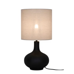 Επιτραπέζιο Φωτιστικό Σε Μαύρο Χρώμα E27 Nerina VIOKEF