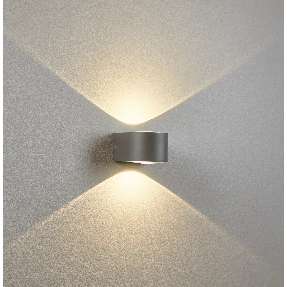 LED Απλίκα Αλουμινίου Ανθρακί 11W IP54 Mavenna Viokef