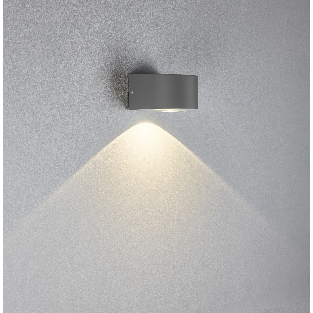 LED Απλίκα Αλουμινίου Ανθρακί 7W IP54 Mavenna Viokef