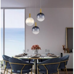 LED Κρεμαστό Φωτιστικό Μονόφωτο Μπλε 4W Fosca  - Viokef