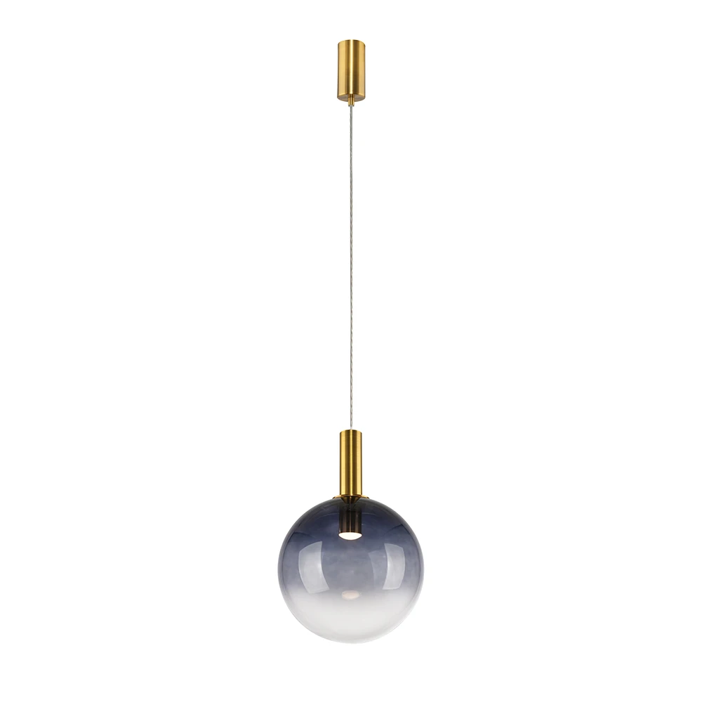 LED Κρεμαστό Φωτιστικό Μονόφωτο Μπλε 4W Fosca  - Viokef