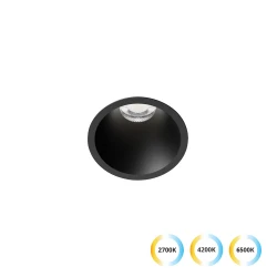 Σποτ Χωνευτό Μαύρο D:72 with CCT switch Triac Dim Dylan VIOKEF