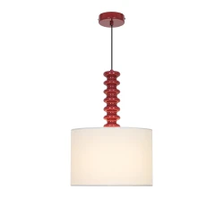 Κρεμαστί Φωτιστικό Μονόφωτο 1xE27 Μπορντώ Viridi - Viokef