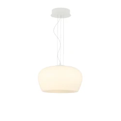 Κρεμαστό Φωτιστικό Με Γυαλί Σε Λευκό Χρώμα 20W 3000K VIOKEF