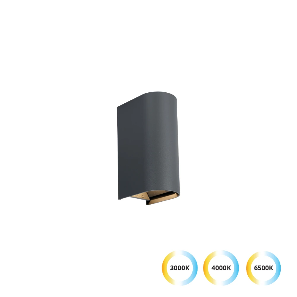 Φωτιστικό Τοίχου Ανθρακί 10W IP65 Azores - Viokef