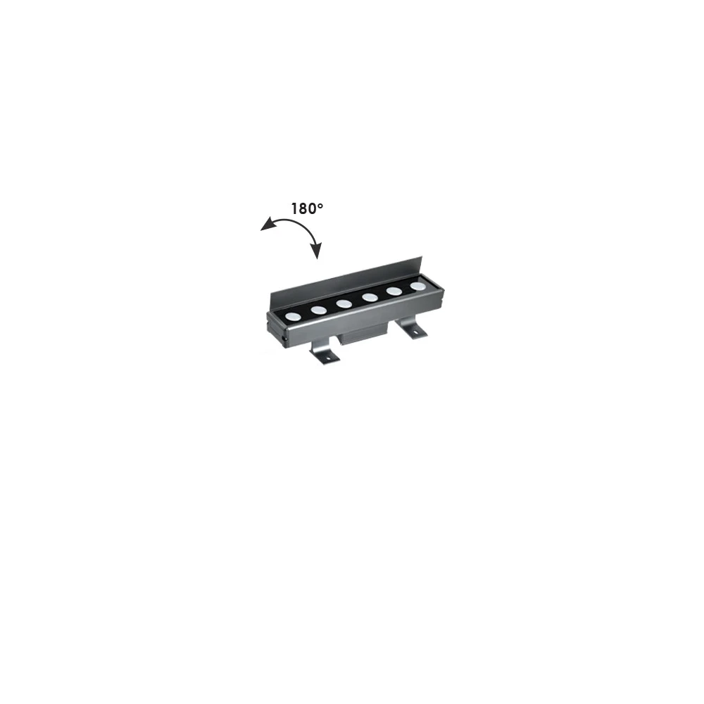 LED Γραμμικό Wall Washer Αλουμινίου Σε Ανθρακί L:270 IP66 Marvel VIOKEF