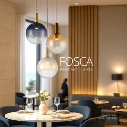 LED Κρεμαστό Φωτιστικό Μονόφωτο Μελί 4W Fosca  - Viokef