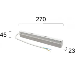 Τροφοδοτικό Μαγνητικής Ράγας Λευκό On-rail 48VDC, 200W - Viokef