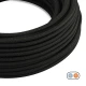 Kαλώδιο υφασμάτινο επίπεδο Μαύρο 2x0.75 - PM04 Creative-Cables 
