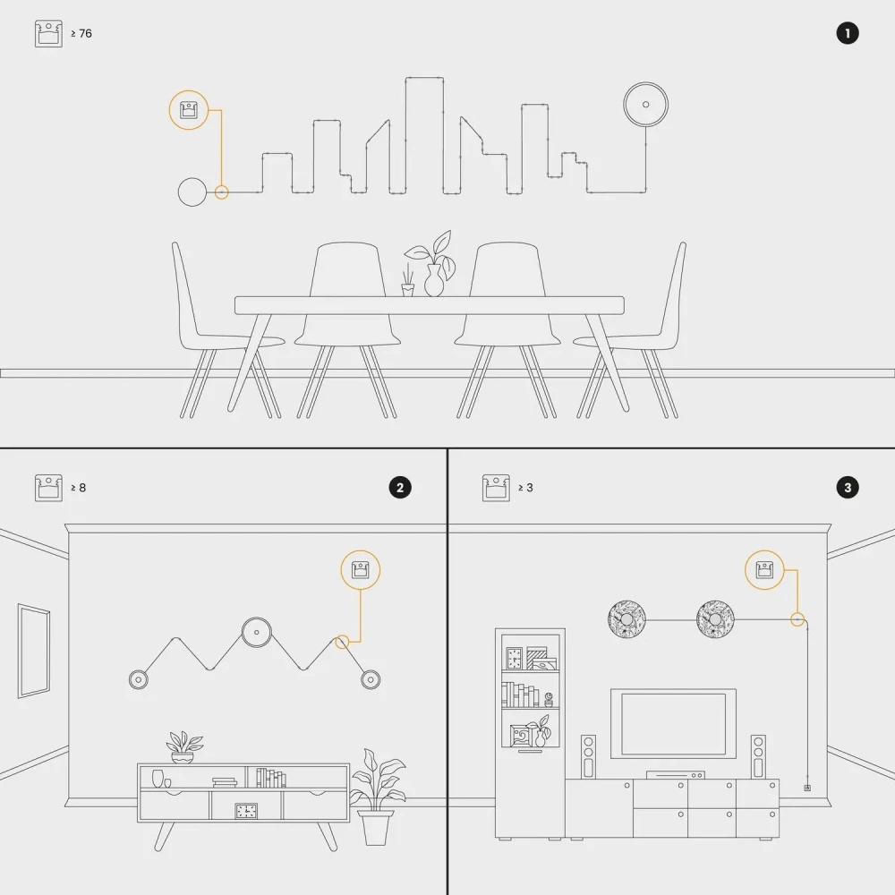 Σετ 4 Cube Clip Διάφανο - Mini Στηρίγματα Τοίχου-Οροφής για υφασμάτινο Kαλώδιο Creative Cables