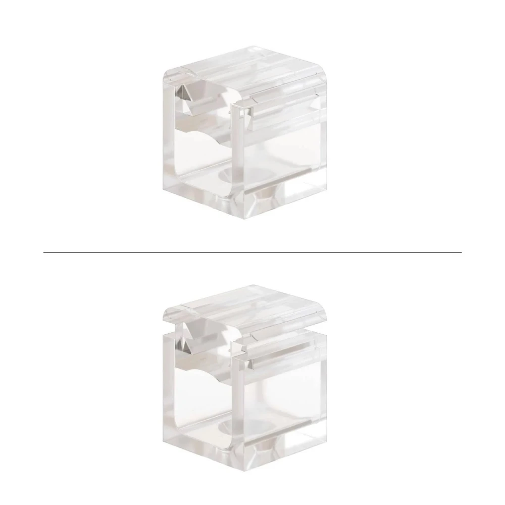 Σετ 4 Cube Clip Διάφανο - Mini Στηρίγματα Τοίχου-Οροφής για υφασμάτινο Kαλώδιο Creative Cables