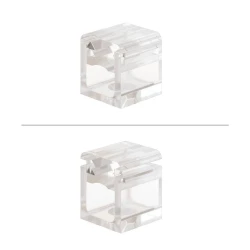 Σετ 4 Cube Clip Διάφανο - Mini Στηρίγματα Τοίχου-Οροφής για υφασμάτινο Kαλώδιο Creative Cables