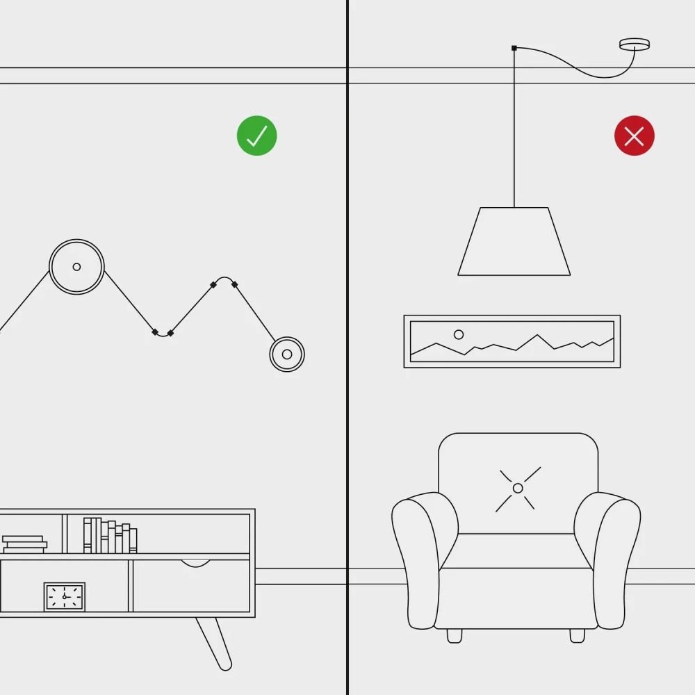 Σετ 4 Cube Clip Διάφανο - Mini Στηρίγματα Τοίχου-Οροφής για υφασμάτινο Kαλώδιο Creative Cables