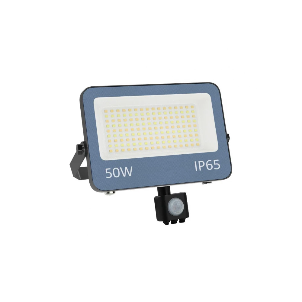 ΠΡΟΒΟΛΕΑΣ LED DOB 50W ME ANIXNEYTH 3CCT(3000/4000/6500K) 180-265V 4750m 120° IP65 ΑΝΘΡΑΚΙ UNIVERSE