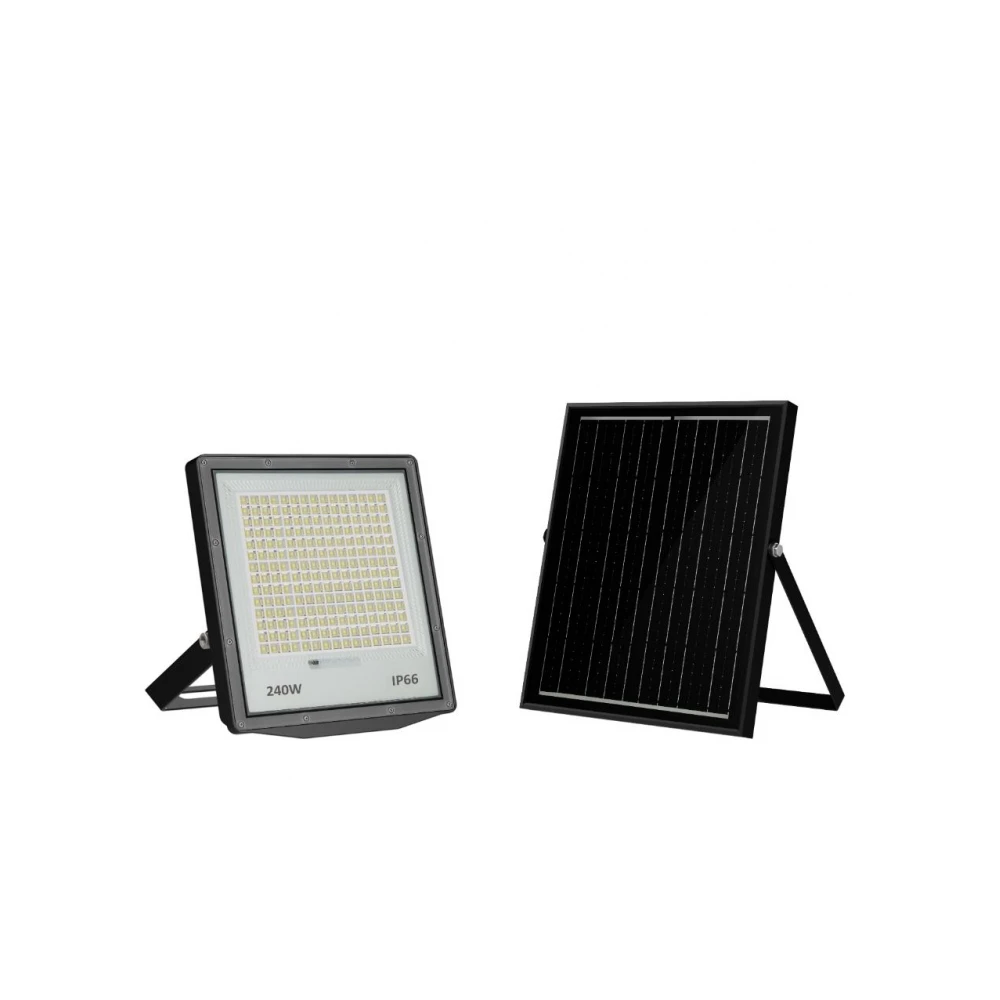 ΠΡΟΒΟΛΕΑΣ LED ME ΗΛΙΑΚΟ ΠΑΝΕΛ SMD PROFESSIONAL 240W 3CCT(3000/4000/6500K) 3300lm 90° IP65 ΑΝΘΡΑΚΙ UNIVERSE