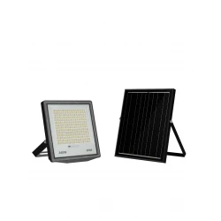 ΠΡΟΒΟΛΕΑΣ LED ME ΗΛΙΑΚΟ ΠΑΝΕΛ SMD PROFESSIONAL 240W 3CCT(3000/4000/6500K) 3300lm 90° IP65 ΑΝΘΡΑΚΙ UNIVERSE