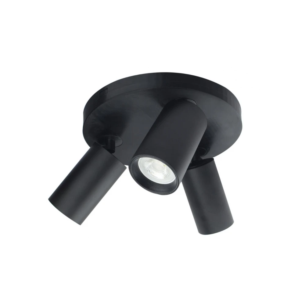 ΦΩΤΙΣΤΙΚΟ ΜΕ 3 ΣΠΟΤ 3xMR16/GU10 MAX50W ΑΛΟΥΜΙΝΙΟΥ ΜΑΥΡΟ UNIVERSE