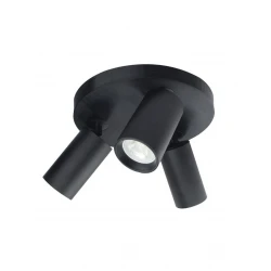 ΦΩΤΙΣΤΙΚΟ ΜΕ 3 ΣΠΟΤ 3xMR16/GU10 MAX50W ΑΛΟΥΜΙΝΙΟΥ ΜΑΥΡΟ UNIVERSE