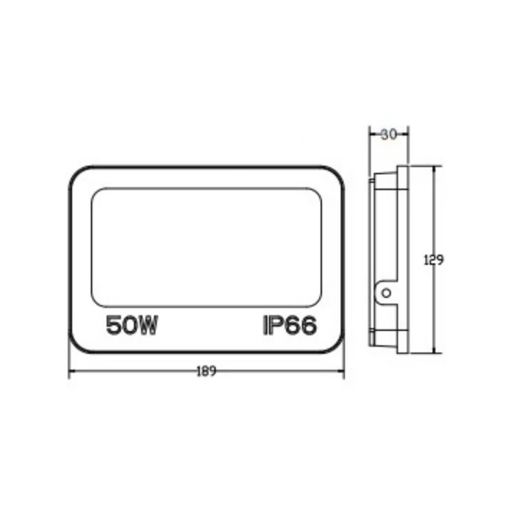 ΠΡΟΒΟΛΕΑΣ LED DOB 50W 3CCT(3000/4000/6500K) 180-265V 4750m 120° IP66 ΑΝΘΡΑΚΙ UNIVERSE