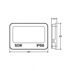 ΠΡΟΒΟΛΕΑΣ LED DOB 50W 3CCT(3000/4000/6500K) 180-265V 4750m 120° IP66 ΑΝΘΡΑΚΙ UNIVERSE