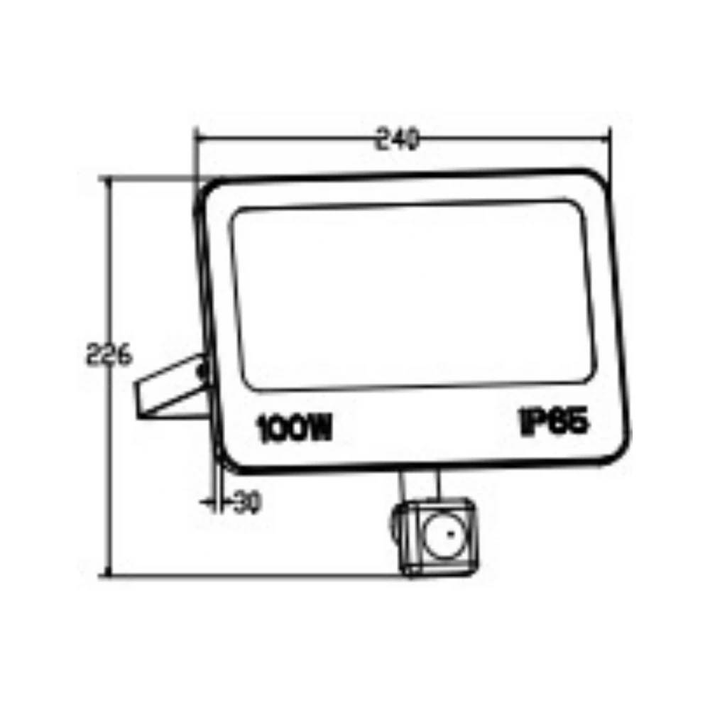 ΠΡΟΒΟΛΕΑΣ LED DOB 100W ME ANIXNEYTH 3CCT(3000/4000/6500K) 180-265V 4750m 120° IP65 ΑΝΘΡΑΚΙ UNIVERSE