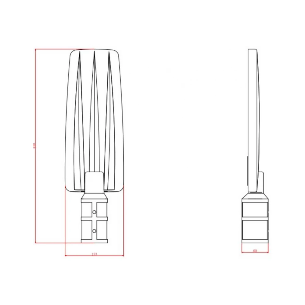 ΦΩΤΙΣΤΙΚΟ ΔΡΟΜΟΥ LED SMD DOB 50W 6500K 180-265V 5000lm 70°x140 IP66 ΑΝΘΡΑΚΙ UNIVERSE