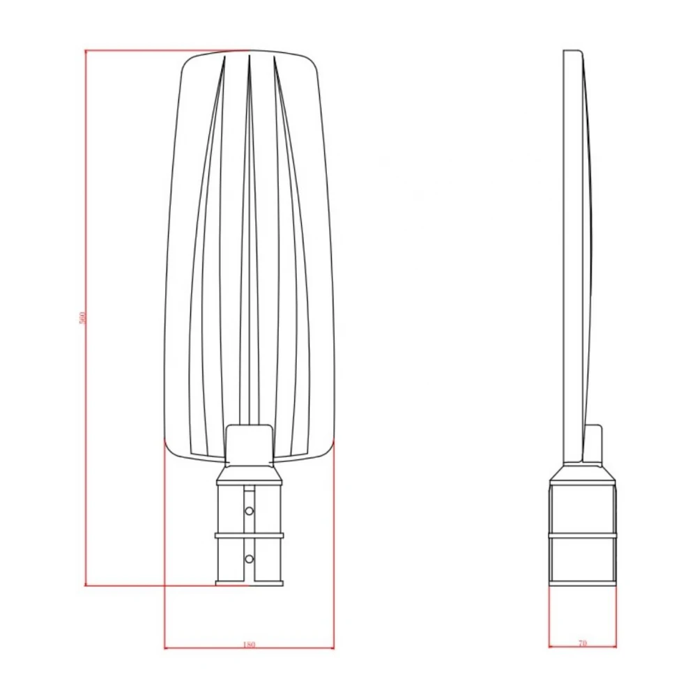 ΦΩΤΙΣΤΙΚΟ ΔΡΟΜΟΥ LED SMD DOB 100W 6500K 180-265V 10000lm 70°x140 IP66 ΑΝΘΡΑΚΙ UNIVERSE