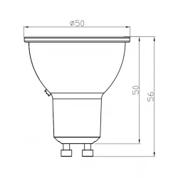 ΛΑΜΠΑ LED SMD MR16 GU10 6W 3CCT 3000K-4000K-6000K 220-240V 38° 600lm UNIVERSE