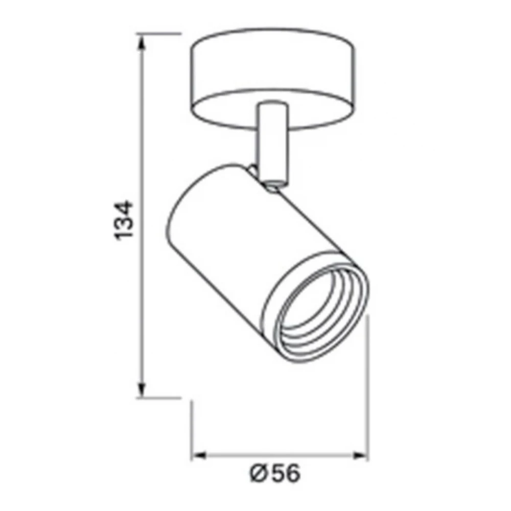 ΦΩΤΙΣΤΙΚΟ ΣΠΟΤ ΜΕ ΒΑΣΗ 1xMR16/GU10 MAX50W ΑΛΟΥΜΙΝΙΟΥ ΜΑΥΡΟ UNIVERSE