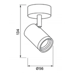 ΦΩΤΙΣΤΙΚΟ ΣΠΟΤ ΜΕ ΒΑΣΗ 1xMR16/GU10 MAX50W ΑΛΟΥΜΙΝΙΟΥ ΜΑΥΡΟ UNIVERSE