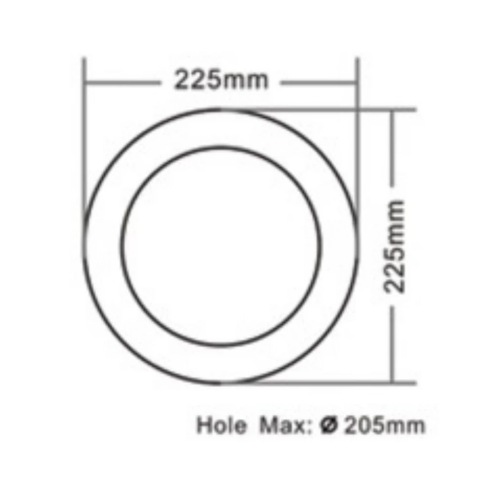 ΦΩΤΙΣΤΙΚΟ LED SLIM ΧΩΝΕΥΤΟ Φ224 18W 3000K-4000K-6000K 1820lm 120° AC85-265V ΑΛΟΥΜΙΝΙΟΥ ΛΕΥΚΟ UNIVERSE