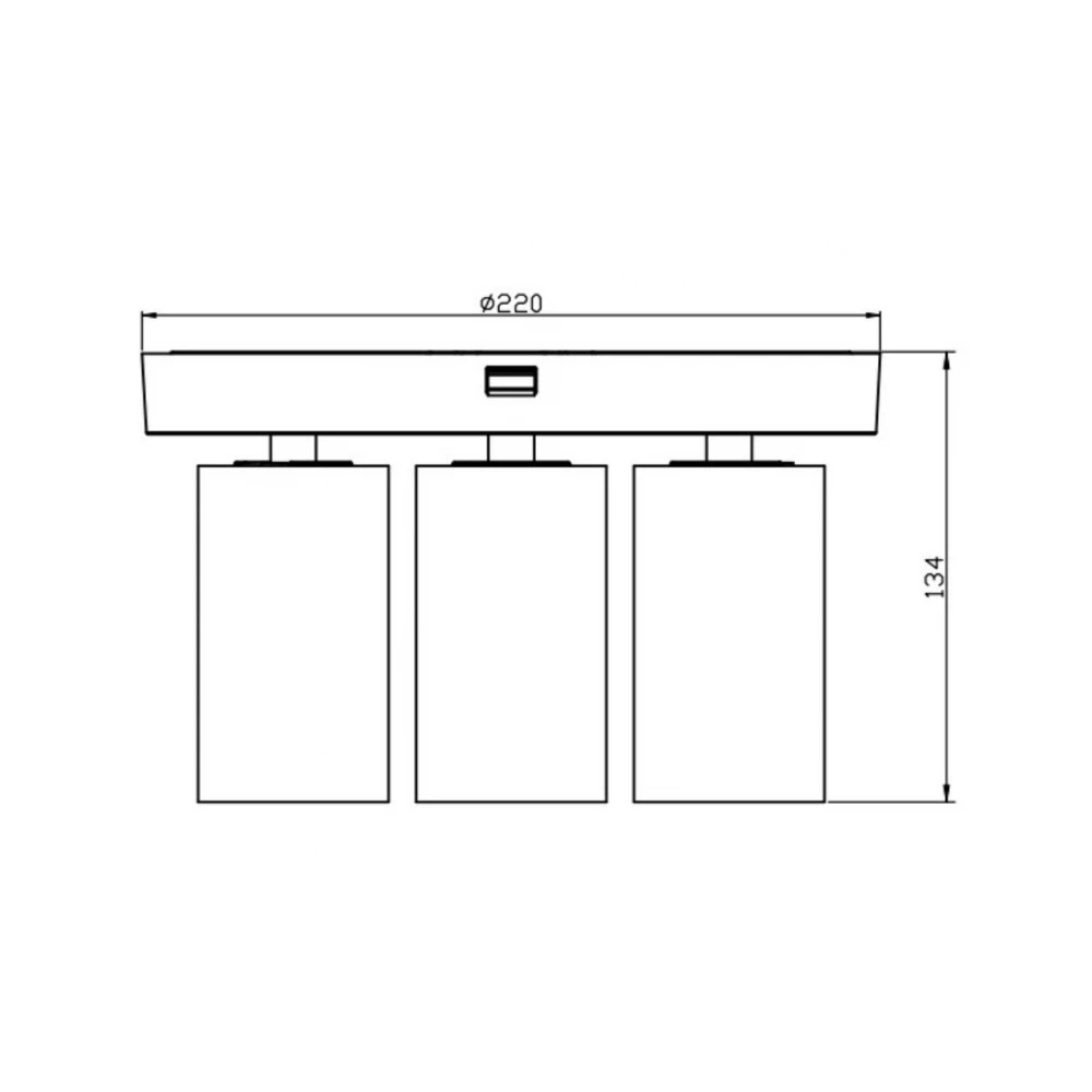 ΦΩΤΙΣΤΙΚΟ ΜΕ 3 ΣΠΟΤ 3xMR16/GU10 MAX50W ΑΛΟΥΜΙΝΙΟΥ ΜΑΥΡΟ UNIVERSE