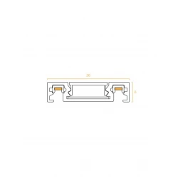 ΡΑΓΑ ΜΑΓΝΗΤΙΚΗ 48V SLIM 3 ΜΕΤΡΗ + DUST PROOF + ΤΑΠΑ ΛΕΥΚΗ UNIVERSE