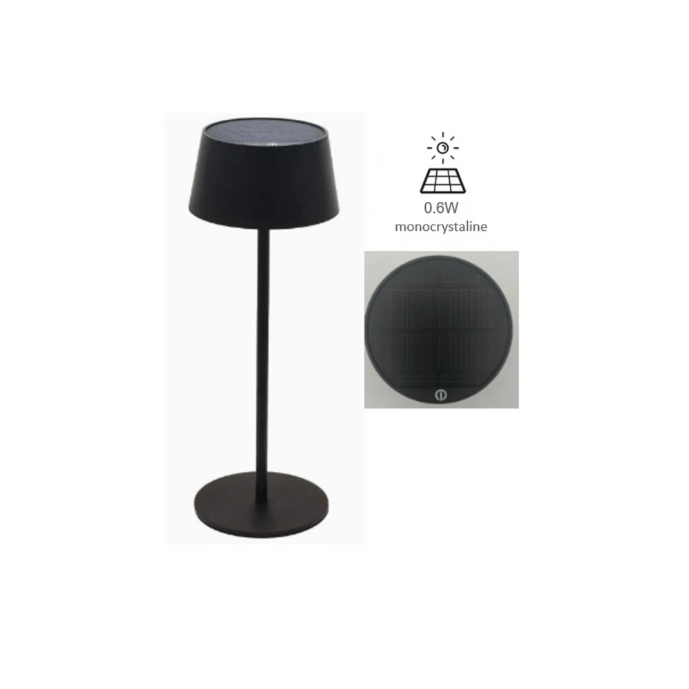 AURORA ΗΛΙΑΚΟ LED ΦΟΡΗΤΟ ΦΩΤΙΣΤΙΚΟ ΜΑΥΡΟ - LUTEC