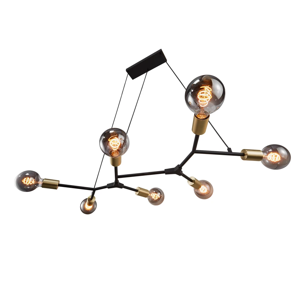 Κρεμαστό Πολύφωτο Μαύρο L91cm 7xE27 Josefine - Nordlux