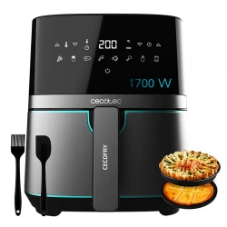 Cecofry Full InoxBlack 5500 Pro with accessories 03318 - Ψηφιακή Φριτέζα Αέρος (Air Fryer) Με Αποσπώμενο Κάδο 5.5 Lt Γκρι