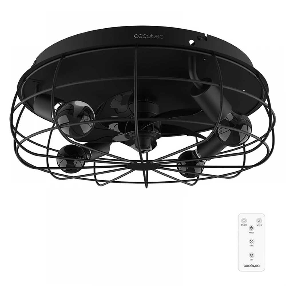 EnergySilence LampAero 600 Iron Design 08638 - Ανεμιστήρας Οροφής 2 Σε 1 Διπλής Κατεύθυνσης Με Τηλεχειριστήριο 20W