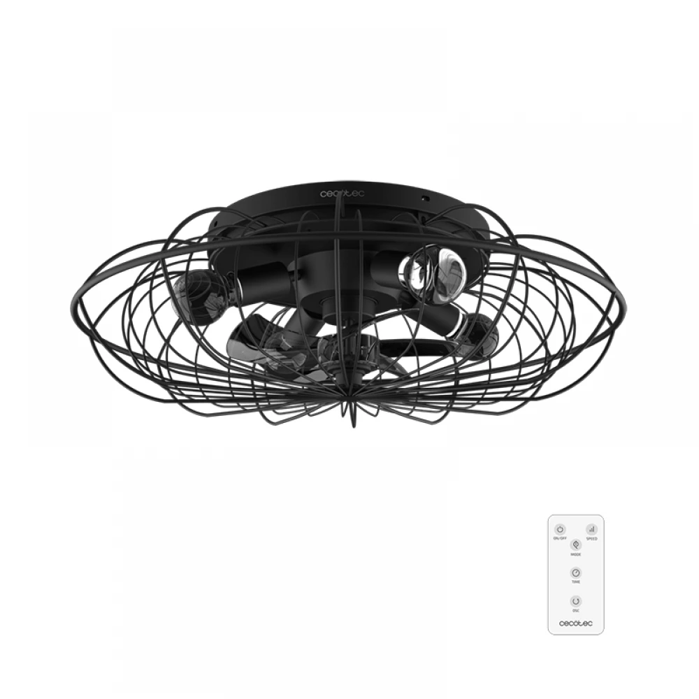 ENERGYSILENCE LAMPAERO 600 NATURAL WICKER 08642 - Ανεμιστήρας Οροφής 2 σε 1 20W