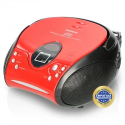 SCD-24 RED /BLACK - Φορητό Ηχοσύστημα Με CD Player & Ραδιόφωνο Κόκκινο