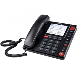FX-3920 - Ενσύρματο Τηλέφωνο Γραφείου Για Ηλικιωμένους Με Πλήκτρο SOS Μαύρο