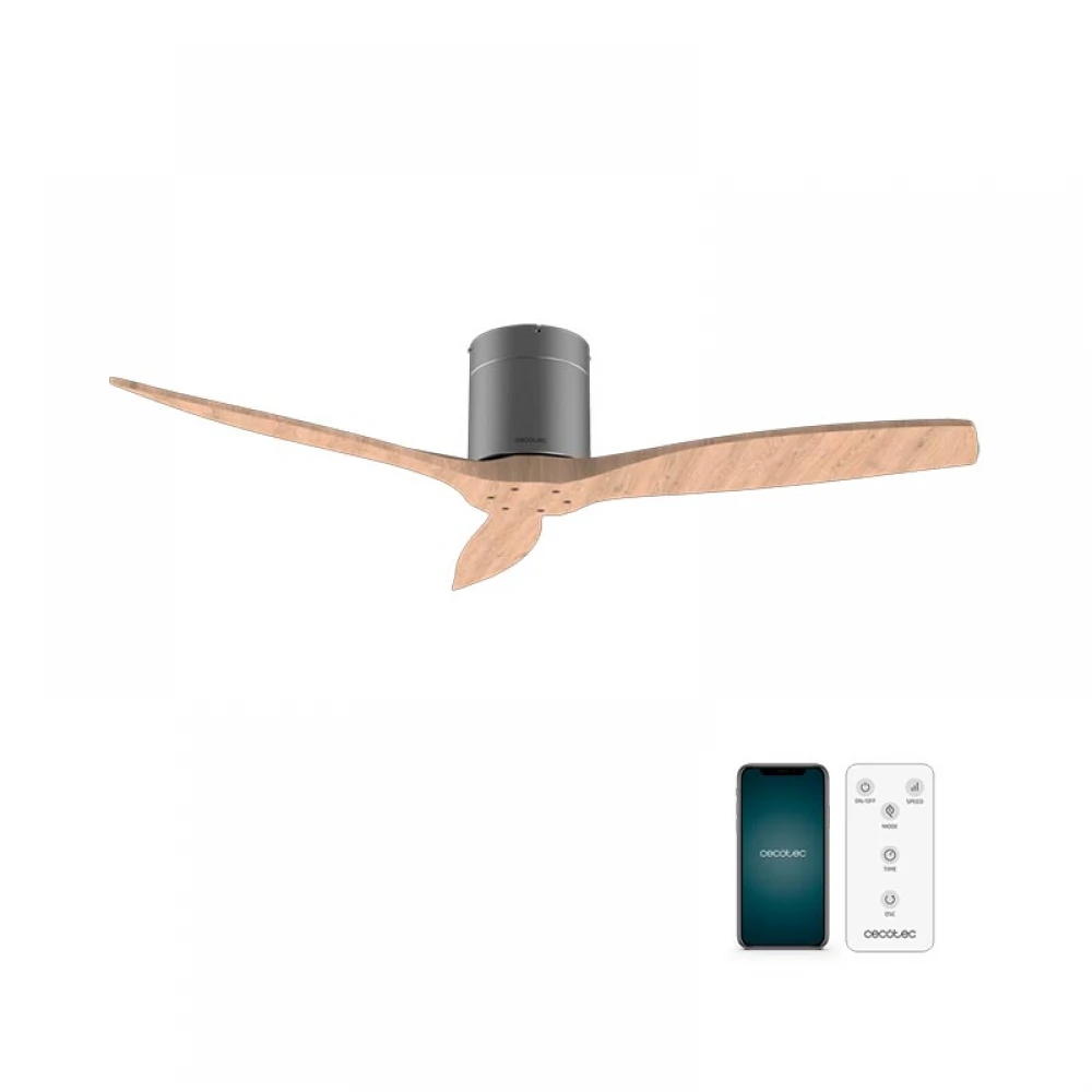 ENERGYSILENCE AERO 5500 AQUA IRONLIGHTWOODCONNECTED 08522 - Ανεμιστήρας Οροφής 40 W DC | 52 cm Wi-Fi