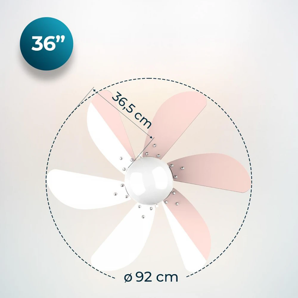 EnergySilence Aero 3600 Vision Nude CEC-05965 - Ανεμιστήρας Οροφής 2 σε 1 με Φως, Διπλής Κατεύθυνσης 50W | 92cm