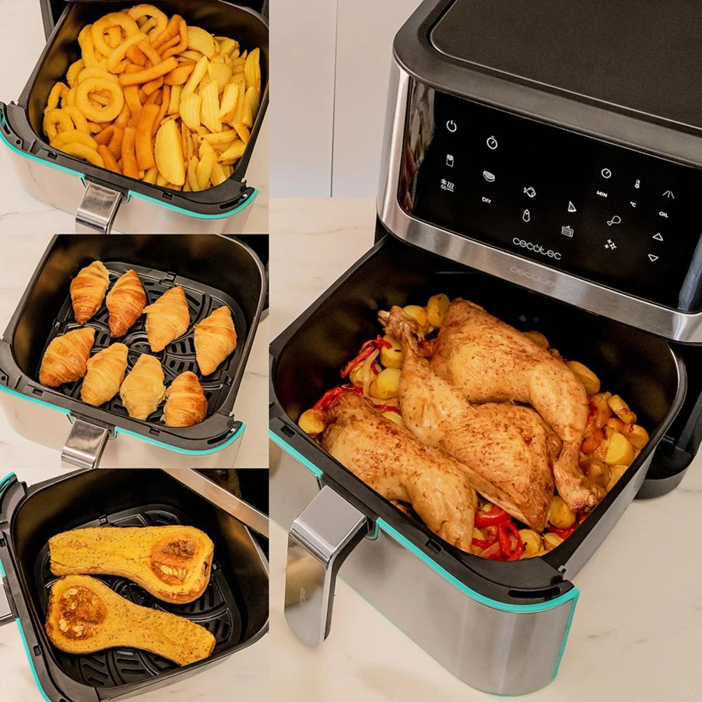 Cecofry Supreme 8000 CEC-04984 - Ψηφιακή Φριτέζα Αέρος (Air Fryer) Με Αποσπώμενο Κάδο 8 Lt Ασημί