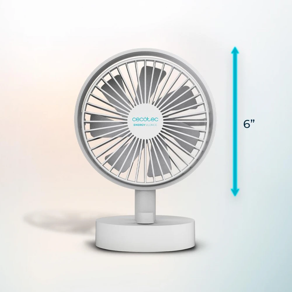 EnergySilence 2000 Portable Desk CEC-08354 - Επαναφορτιζόμενος Ανεμιστήρας Επιτραπέζιος 15 cm